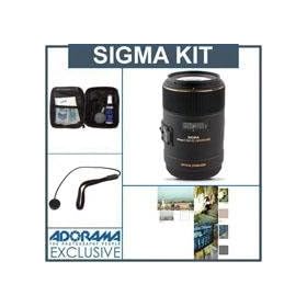 Sigma 105mm f/2.8 EX DG OS HSM Macro Lens for Nikon DSLR Cameras Kit. with Tiffen 62mm Photo Essentials Filter Kit, Lens Cap Leash, Professional Lens Cleaning Kit