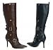 352 Billi 3.5 Inch Heel Knee Boot With Buckles