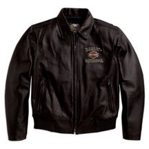 Harley Davidson Mens Legendary Eagle Leather Jacket. Embroidered graphics. 98127 08VM Harley Davidson Men's Legendary Eagle Leather Jacket. Embroidered graphics. 98127-08VM