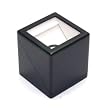 Black Watch Winder For Single Automatic Watch with Built in IC Program AC / DC Power Silent Gear