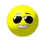 Emoji Inflatable Beach Balls - 5 Inch Sunglasses Smile Face Emoji Ball - 1 Count
