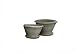 Willow Color Revere Pot with Attached Saucer (set of 2)