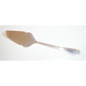 Sheffield silver plated pate / small cake server Bead design