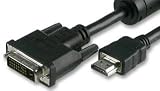 Xxion Professional - 2 Metre HDMI to DVI-D Lead / Cable - Male HDMI Plug to Male DVI-D Plug - High Quality EMI Suppressed High Definition Video Cable