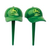 IMAGE OF John Deere Baseball Cap Cupcake Picks - 12ct