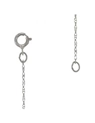 Serpentine Chain Necklace 10k White Gold Spring Clasp