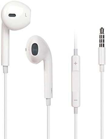 Futudd In Ear Earbuds Headphones with Mic and Remote Wired Earphones for iOS System, Android Smartphones, Sony, Samsung, Laptop, Music Players (White)