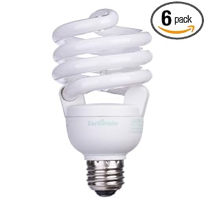 Earthmate EP3052AE 30-Watt Spiral CFL 2700K Bulb, 6 Pack