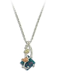 Landstroms Black Hills Silver Blue Opal Birthstone Necklace - PE1017SS