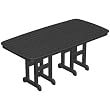 71" Recycled Earth-Friendly Cape Cod Outdoor Patio Dining Table - Black