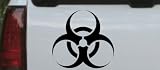 Bio Hazard Warning Car Window Wall Laptop Decal Sticker -- Black 6in X 5.6in