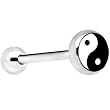 Stainless Steel Yin Yang Barbell Tongue Ring