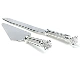Silver Plated Cake Serving Set With Diamond
