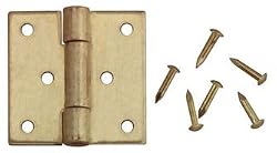 Dollhouse Miniature Brass Butt Hinges with Nails