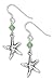 STERLING SILVER ANTIQUED STARFISH EARRINGS WITH title=
