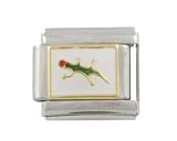 SilverBin Enamel Paint Small Gecko Lizard Stainless Steel Italian Charm Link