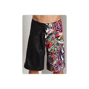 Ed Hardy Split Boardshorts Black