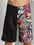 Ed Hardy Split Boardshorts Black