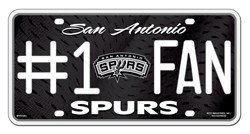 San Antonio Spurs License Plate - #1 Fan