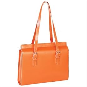Buy McKlein USA W Series Deerfield Italian Leather Ladies Laptop Briefcase in Orange 94780 by McKlein USA