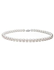 PremiumPearl 6.5-7mm White AAA Quality Freshwater Pearl Necklace