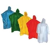 Wealers 5 Pack Poncho's One Size Fit All with Hood, Individual Packed