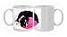 DOG - Border Collie looking sad with head on heart cushion Photo Mugs
