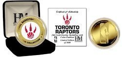 TORONTO RAPTORS 24KT Gold and Color Team Logo Coin