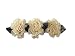 Satin Flower Clip, Pinch clip-Plain, White