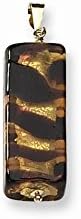 14k Yellow Gold Balsamic Murano Glass Bead Pendant