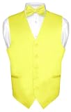 Men's GOLDEN YELLOW Dress Vest BOWTie Set for Suit or Tuxedo