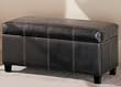 New Brown Bycast Leatherette Ottoman Bench with Storage