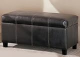 New Brown Bycast Leatherette Ottoman Bench with Storage