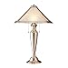 Table Lamp with Natural Mica Shade in Brushed Nickel