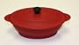 Silikon Dampfgarer Oval Farbe: Rot