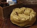 Big Shrimpy Catalina Bed for Small Dogs & Cats (Faux Suede/Walnut)