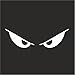 Everything Graphix Evil Eyes No Fear Motorcycle Biker Helmet Reflective Decal Sticker M2 5 1/2