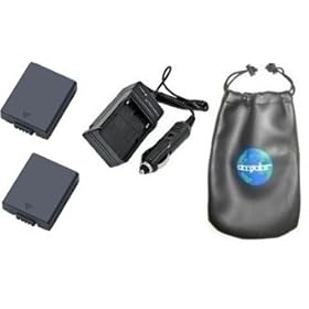 ValuePack (2 Count): Digital Replacement Battery PLUS Mini Battery Travel Charger for Specific Digital Camera and Camcorder Models / Compatible with Panasonic DMW-BM7, CGA-S002, Lumix DMC-FZ1, FZ10, FZ10EG-K, FZ10EG-S, FZ10GN, FZ15, FZ15K, FZ1A, FZ1A-K, FZ1A-S, FZ1B, FZ1PP, DMC-FZ2, DMC-FZ20, FZ20BB