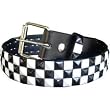 MENS/WOMENS CHECKERBOARD BLACK STUDDED PUNK BELTS 30" TO 44"