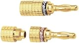 Ultralink Ul-0521/4 Pk 24K Gold Compression-Fit Banana Plugs