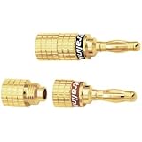 Ultralink UL-0521/4P Gold Compression-Fit Banana Plug (set of 4, includes 4 insulator boots)