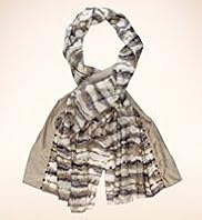 Per Una Pure Silk Abstract Print Stud Scarf