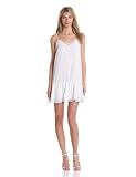BCBGeneration Women Ruffle Baby Doll Dress, White, X-Small