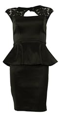 Lace Peplum Illusion Sweetheart Nylon/Polyester/Spandex/Taffeta Sheath  Dress
