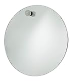 IMAGE OF Yuse Nuovo Satin Nickel Large Round Mirror Bath Hardware