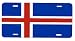 Iceland Icelandic Flag Vanity Auto License Plate