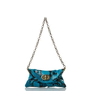 Carla Mancini Leather Python Clutch