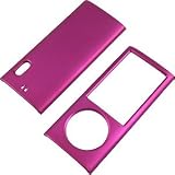 Premium Rubberized Crystal Snap-on Case for the Apple iPod Nano 5 5th Generation - Hot Pink