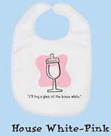 Baby Bib White-Pink
