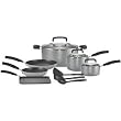T-fal C110SC64 Signature Oven Safe Nonstick 12-Piece Dishwasher Safe Cookware Set, Silver